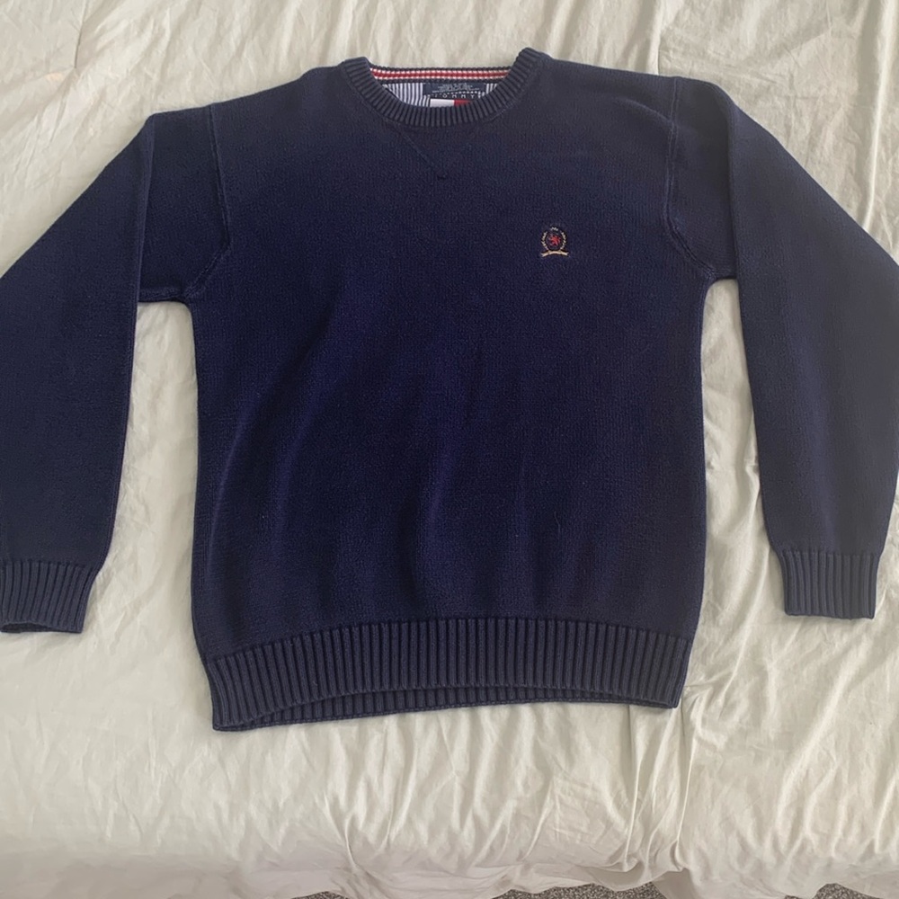 Navy Blue Long Sleeve Sweater